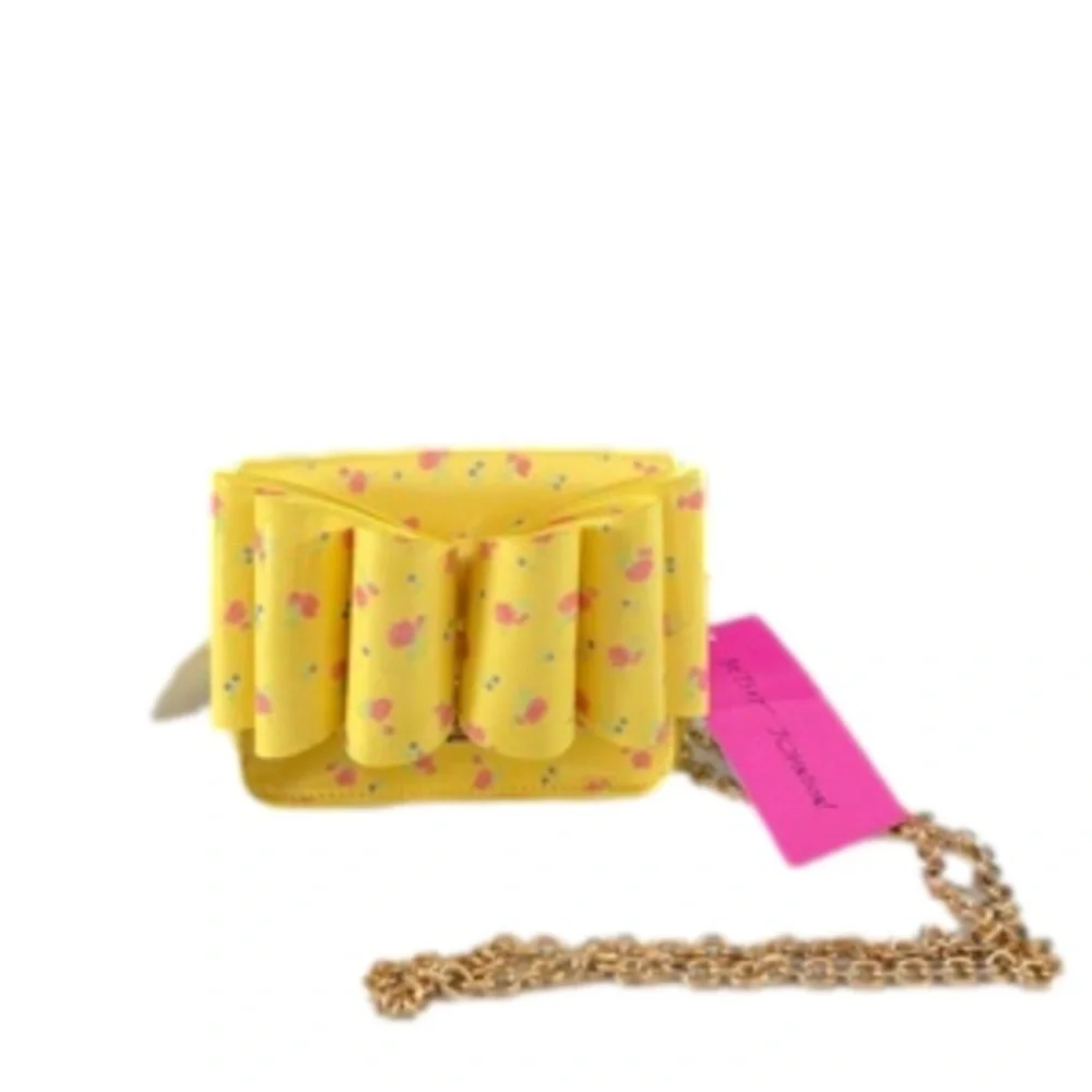 NWT Betsey Johnson, crossbody purse with gold chain strap. $45 - Picture 1 of 6